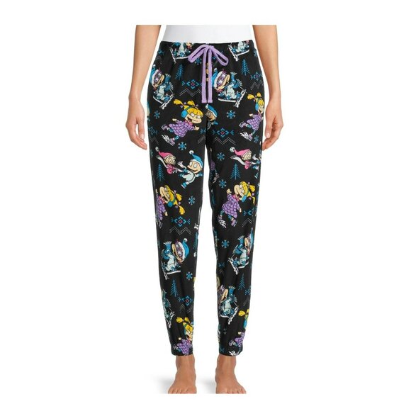 Rugrats Women's Plush Sleep Drawstring Multicolored Soft Joggers SZ Small - Picture 3 of 5